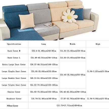 Yoovat Magic Sofa Covers Magic Sofa Couch Covers 2024 New Wear-Resistant Universal Sofa Cover Stretch for Sectional Slipcovers (Texture-Sea Blue,Large Double Seat Cover)
