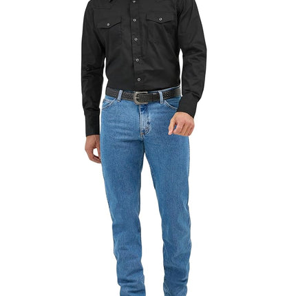 Wrangler Men's Premium Performance Cowboy Cut Regular Fit jeans, Stonewash, 34W 36L UK