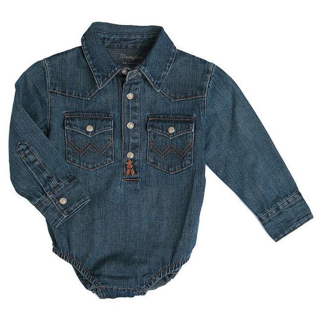 Wrangler Baby Boys' Western Long Sleeve Denim Body