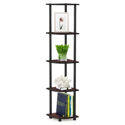 Furinno TURN-N-TUBE Corner Shelf, 5-Tier Corner Bo