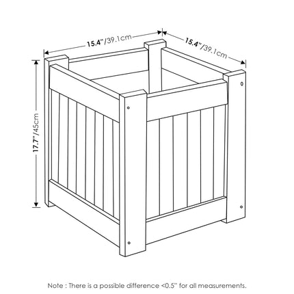 Furinno Tioman Hardwood Outdoor Flower Box, Planter Stand in Teak Oil, Natural