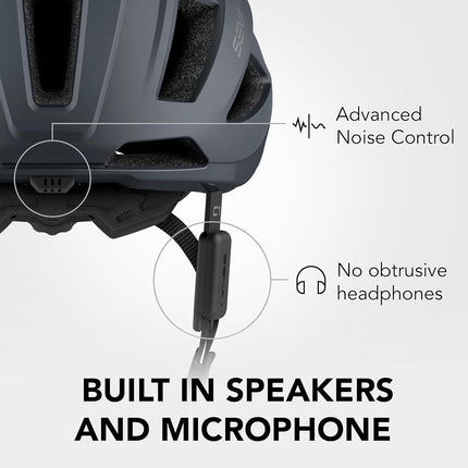 Sena C1 Smart Cycling Helmet with Bluetooth Intercom and Smartphone Connectivity for Music, GPS, and Phone Calls (Matte Gray, Medium)