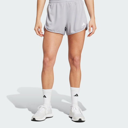 adidas Women's Pacer Essentials Knit High-Rise Shorts, Glory Grey, X-Large/3" Inseam