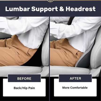Coverado Lumbar Support and Car Neck Pillow