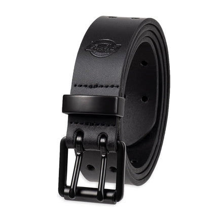 Dickies mens Double Prong Fully Adjustable Leather BeltBelt, Black Perforated, Medium (34-36)