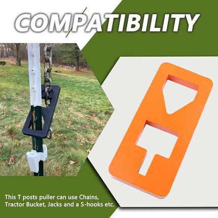 HNeekyr T Post Puller Plate, Heavy-Duty Steel