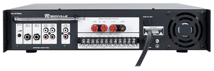 Rockville RCS650-6 Amplificador de 650 W y 6 Zonas de 70 V para Comercios/Restaurantes/Bluetooth