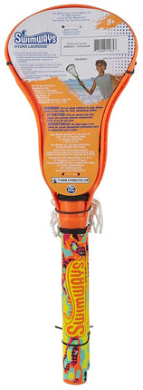 SwimWays Hydro Lacrosse, Waterproof Lacrosse Set, Outdoor Games for Adults and Kids, Sports Equipment, Pool Party Games and Toys, Orange