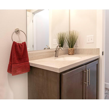 Design House 558353 Graz Modern Towel Ring for Bathroom Satin Nickel