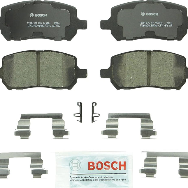 Bosch BC956 QuietCast Premium Ceramic Disc Brake Pad Set For Chevrolet: 2005-2010 Cobalt; Pontiac: 2007-2010 G5, 2005-2006 Pursuit; Saturn: 2003-2007 Ion; Front