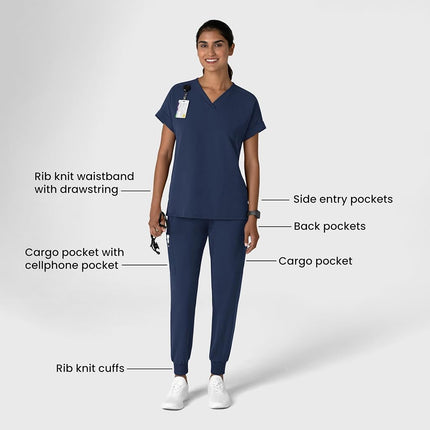 WonderWink Women's Jogger Utility Scrub Pant, Navy, X-Small