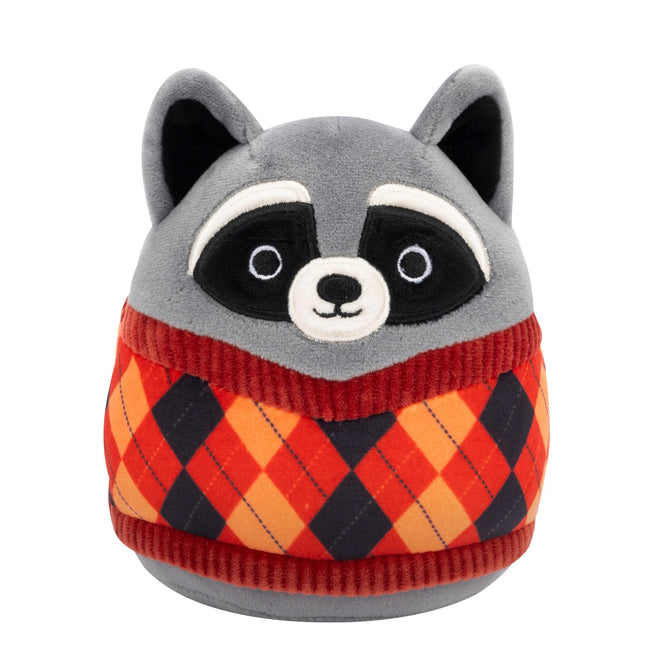 Squishmallows Original 5in Cosecha Paquete de 4 – Hans Erizo, Mac Bellota, Misha Vela, Rocky Mapache – Peluche Oficial de Jazwares (Pequeño) Exclusivo de Amazon