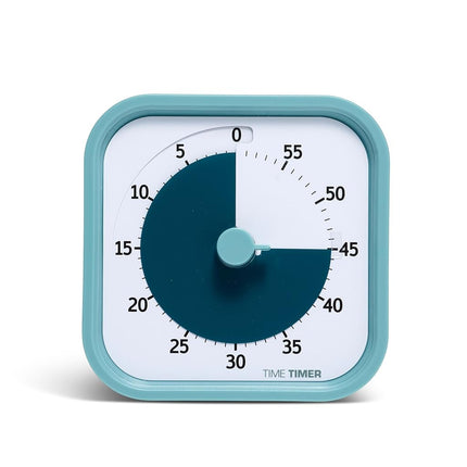 TIME Timer Home MOD - Minuteur Visuel pour Enfants Édition Maison 60 Minutes - pour l'École à la Maison Outil d'Étude, Minuteur pour Bureau d'Enfant, Bureau et Réunions avec Fonctionnement Silencieux (Bleu Lac)