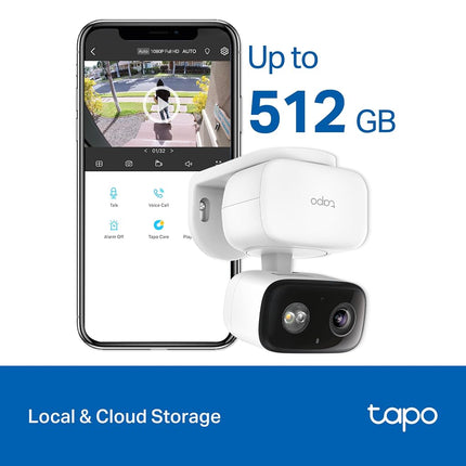 TP-Link Tapo Indoor/Outdoor Pan/Tilt Security Camera for Baby Monitor, Pet Camera w/Motion Detection, 1080P, 2-Way Audio, Night Vision, Cloud&SD Card Storage, Works with Alexa & Google Home (C206)
