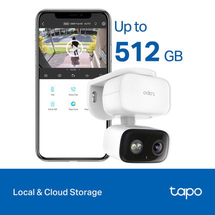 TP-Link Tapo Indoor/Outdoor Pan/Tilt Security Camera for Baby Monitor, Pet Camera w/Motion Detection, 1080P, 2-Way Audio, Night Vision, Cloud&SD Card Storage, Works with Alexa & Google Home (C206)