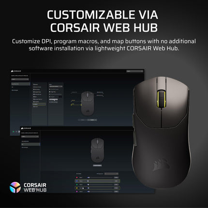 Corsair Sabre v2 PRO Ultralight Wireless FPS Gaming Mouse - 33,000 DPI, Weight 36 g, Hyper-Polling 8000 Hz, Mechanical Switches, Wireless Battery Life Up To 70 Hours