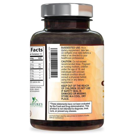 Omega 3 Fish Oil Supplements - 2400mg Fish Oil Per Serving - Triple Strength Omega-3 with EPA & DHA Fatty Acids - Natural Heart, Brain & Immune Support - Wild Caught, Bottled in USA - 180 Softgels