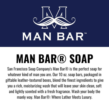 San Francisco Soap Company Hydrating Man Bar, Siberian Fir, 10 Ounce