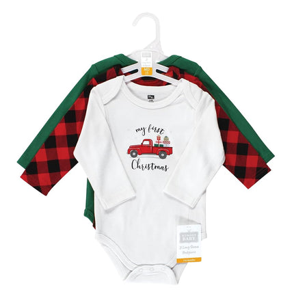 Hudson Baby unisex-baby Cotton Long-sleeve Bodysuits, Animal Adventure, Preemie