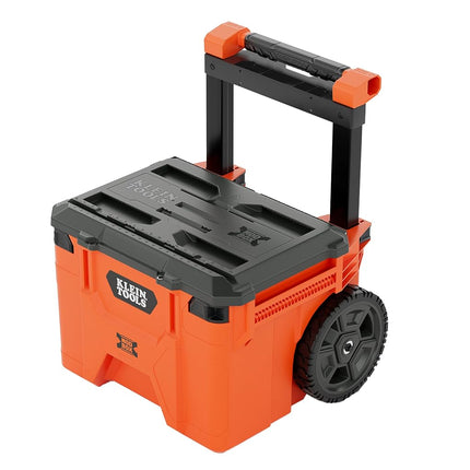 Klein Tools 54100MBX MODbox Rolling Tool Box, Heavy Duty Portable Tool Organizer with Side Mounting, 10-Inch Rubber Wheels, Removable Handle, Deep Stackable Set