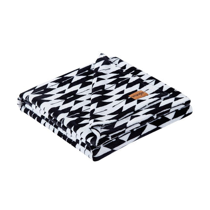 Wrangler - Throw Blanket, Soft Plush Fleece Bedding, Western Decor for Bed or Couch (Navajo Black, 50" x 70")
