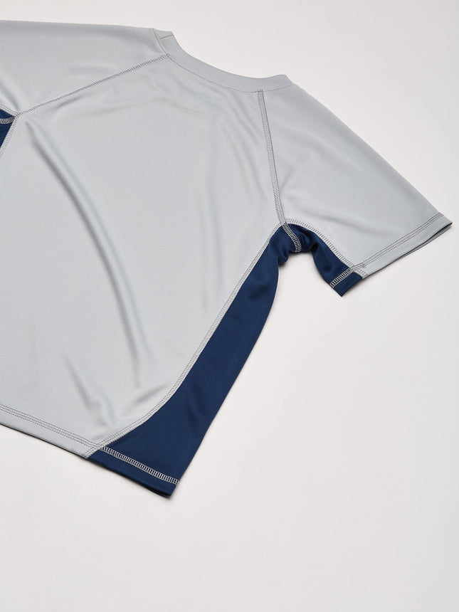 Kanu Surf Boys' Short Sleeve UPF 50+ Rashguard Swim Shirt, Cb Grey, 3T