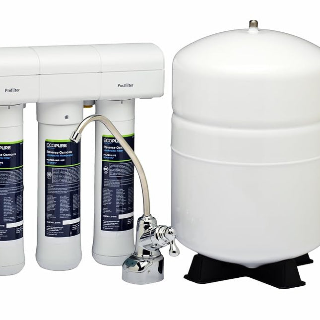EcoPure ECOROF9 No-Mess Reverse Osmosis Drinking Water Filtration System Filter Set by EcoPure
