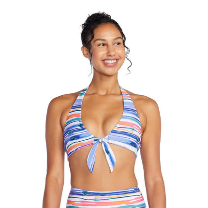 Speedo Women's Swimsuit Bikini Top V-Neck Halter
