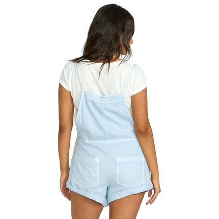 Billabong Women's Wild Pursuit Cotton Twill Blend Romper (XS-XL), Washed Chambray, X-Small