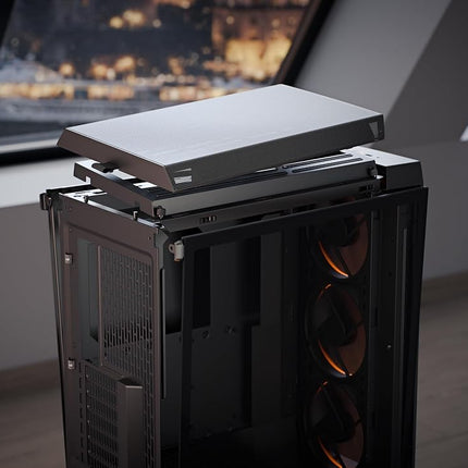 Fractal Design Meshify 3 RGB Black Tempered Glass Light Tint - High Airflow PC Gaming Case - Mesh Front Panel - Three ARGB Momentum 14 Gen 2 Fans Included - E-ATX/ATX/mATX Support