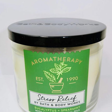 Bath & Body Works Aromatherapy Scented Candle In Stress Relief - Eucalyptus + Spearmint