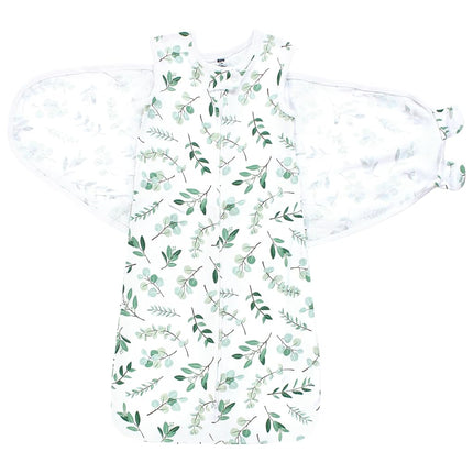 Hudson Baby Unisex Baby Convertible Swaddle Sleep Sack, Eucalyptus, 3-9 Months