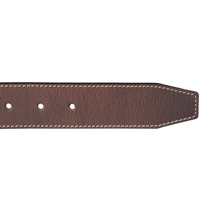 Lucky Brand Men's Stitched Leather Belt | Classic | Casual | Dress | Everyday | Western | Genuine Leather | Metal Buckle, Leather Keeper - Tan, 38