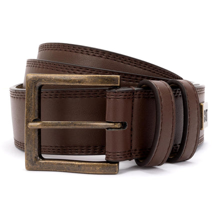 Caterpillar mens Triple Edge Stitch BeltBelt, Brow