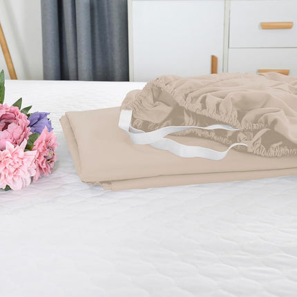 Elegant Comfort 1500 Premium Hotel Quality 18-21 Inches Deep - Extra Deep Pocket Single Fitted Sheet for High Mattress, Luxury and Softest, Smart Pocket - Wrinkle Free, California King, Cream