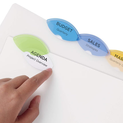 Avery Insertable Style Edge Plastic Dividers, 5 Multicolor Tabs, Case Pack of 24 (11200)