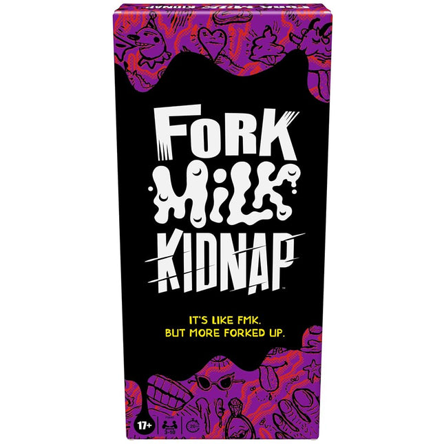 Hasbro Gaming Fork Milk Kidnap Game for Adults Only | an Adult Party Game of Questionable Choices | Ages 17+ | for 3 to 10 Players | Hilarious NSFW Card Games
