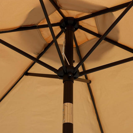 Blissun - Paraguas de patio de 7 pies, bot�n inclinable para patio, manivela (bronceado)