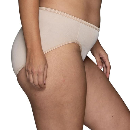 Vanity Fair Women's Illumination Hi Cut Panty 13108 Briefs, Rose Beige Multi, 12
