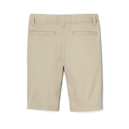 French Toast Girls' Adjustable Waist Stretch Twill Bermuda Short (Standard & Plus), School Uniform Khaki, 14 Plus