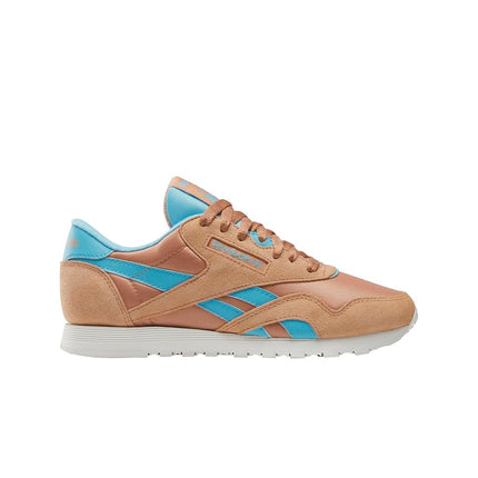 Baskets mode Reebok CL Nylon MH pour femme, coloris argile/bleu digital/craie, taille 4 UK