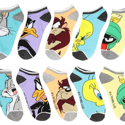 Calcetines Tobilleros de Personajes de los Looney Tunes para Hombre y Mujer - Paquete de 5