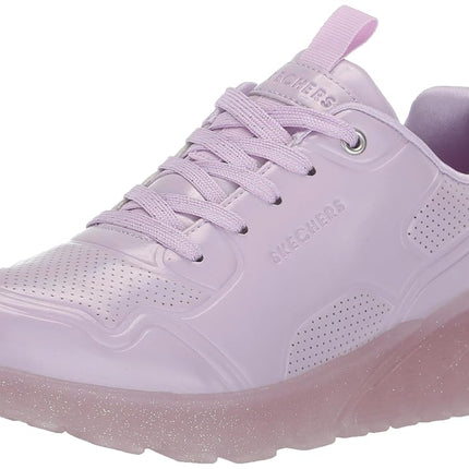 Skechers Girl's Uno Ice-Prism Luxe Sneaker, Lilac, 12 Little Kid