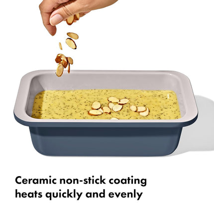 OXO Good Grips Non-Stick Pro Ceramic Coated Metal Bakeware 1Lb Loaf Pan, Storm Blue