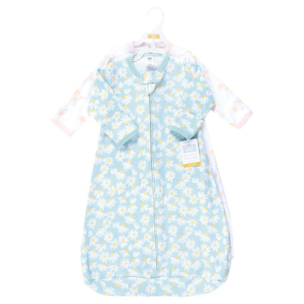 Hudson Baby Unisex Baby Cotton Long-Sleeve Wearable Sleeping Bag, Sack, Blanket, Mixed Daisy, 18-24 Months