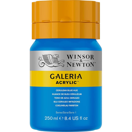 Winsor & Newton Series 1 250ml Bottle Galeria Acrylic Colour with Nozzle Cap - Cerulean Blue Hue