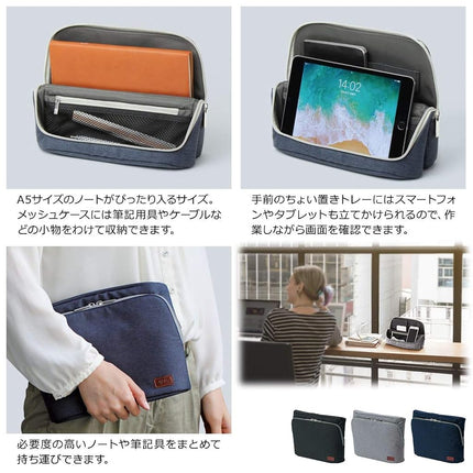Sonic Utlim SMA Sta Wide A5 Stand-up Pen Tablet Case Gray