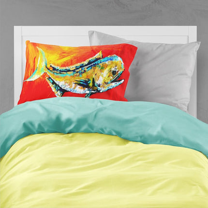Caroline's Treasures MW1156PILLOWCASE Danny Dolphin Fish Moisture Wicking Fabric Standard Pillowcase, Large, Multicolor