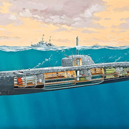 Revell 05078 German U-Boot Type XXI with Interior1:144 Scale - Unbuilt/Unpainted Plastic Model Kit