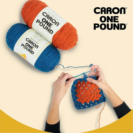 Caron One Pound Royalty Yarn - 2 Pack of 454g/16oz - Acrylic - 4 Medium (Worsted) - 812 Yards - Knitting/Crochet